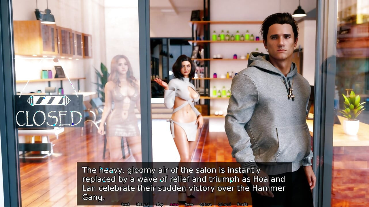 Muscular Guy Fucked Salon's Hot Ladies