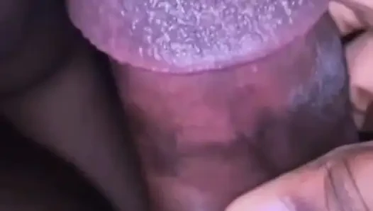 I love suck his huge Black cock head