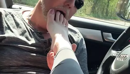Licking Cum from Feet