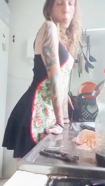 Very cute in a little dress and apron 💝