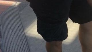 Daddy with big bulge in public