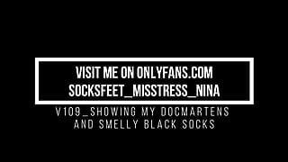 Did you like black worn socks? Look and take a deep breath