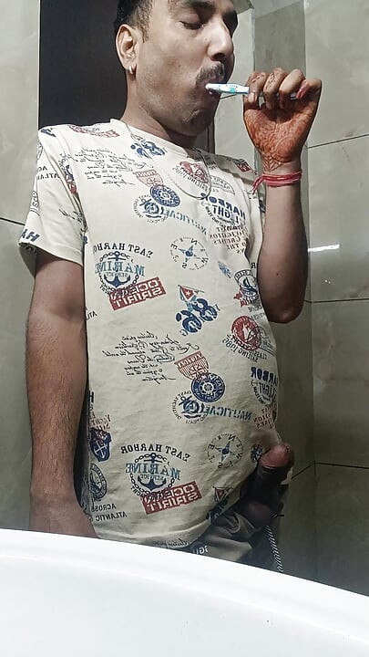 Indian desi man enjoy shower and masterbation show with neighbour uncle