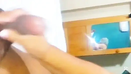 Cucumber and dildo in the pussy of a mature, big-assed milf