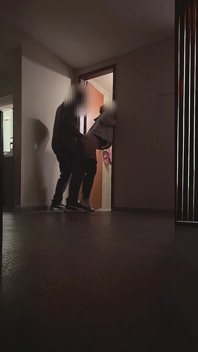Real Coworkers. Empty Office. Holiday Quickie by the Kitchen Door. | Clip 1