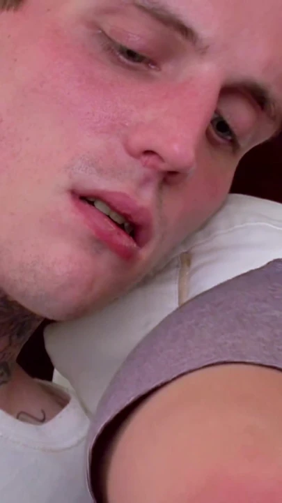 Hot twink boy has wet ass and his boyfriend has rough cock