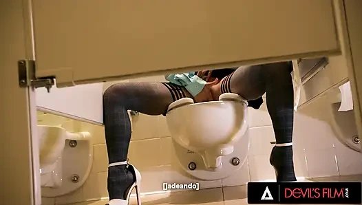 DEVILS FILM - Office Babe Jesse Pony Gets Her Pretty Ass Plumbed And Face Covered In Cum By Her Boss