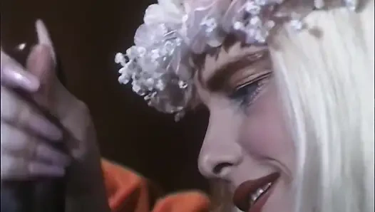 Wilder ritt auf einem dicken italienischen retro-schwanz