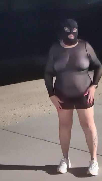 Thick BBW wife strips in public park and role play with hus! BadBlondieMonroe | Clip 1