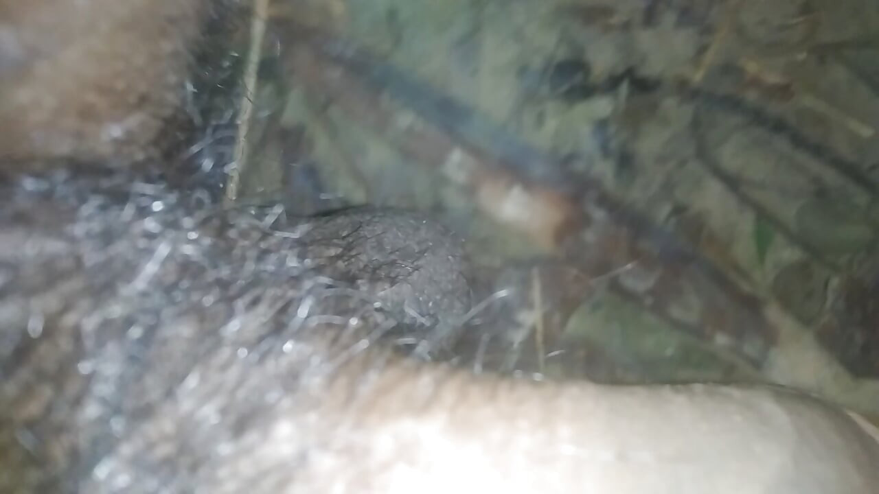 He is urinating