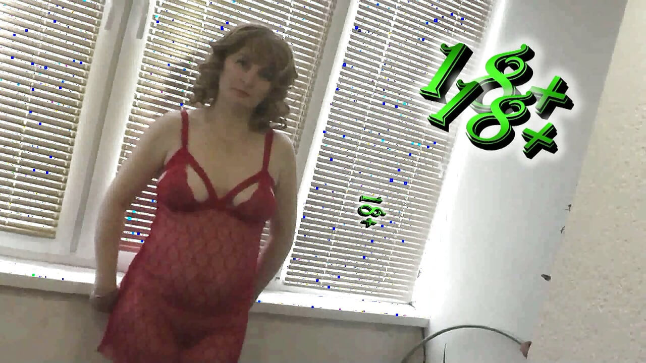 Morning of beautiful sexy natural blonde mature milf. In transparent peignoir without panties. Erotic sexsual lingerie Fetish