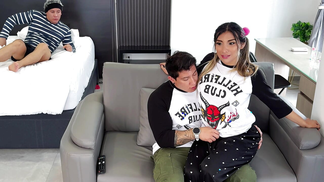 WHAT? She made her fantasy come true! She fucked her boyfriend and her brother-in-law in the same house!