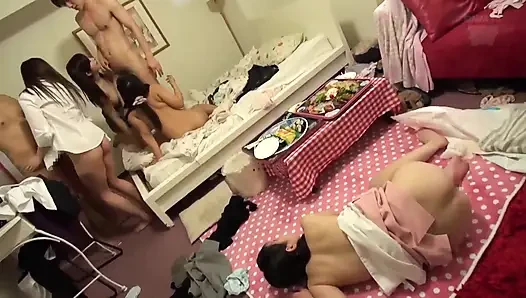 Everybody Gets Naked for a Creampie Orgy at the Company Girls Dorm. 3