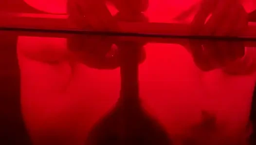 BBW MILF Deepthroats Dildo Messy POV