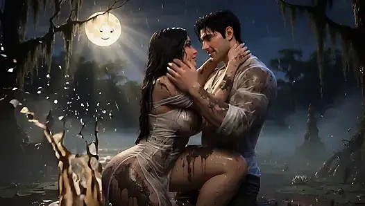 Stepbrother & Stepsister - Midnight Mud Secret (AI generated)