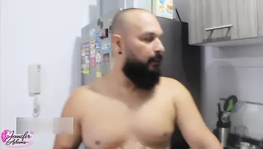 I play with my stepmother pretending to be her husband and I fuck her blindfolded and when she discovers me she continues the game and I give her everything