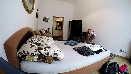 Amateur babysitter cam in girls cloakroom captures no panties