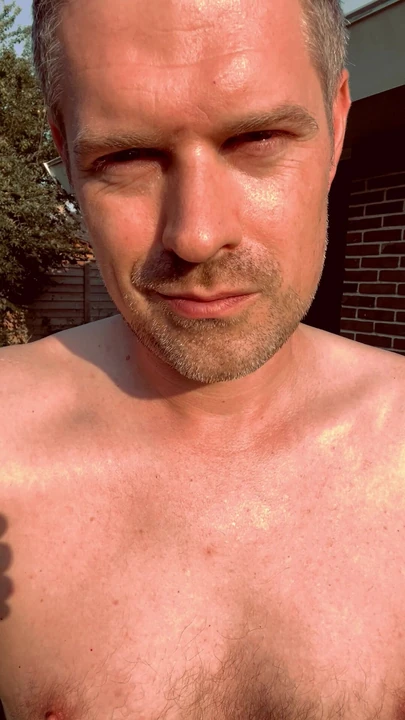 Naked outside - anyone looking? Cumming later