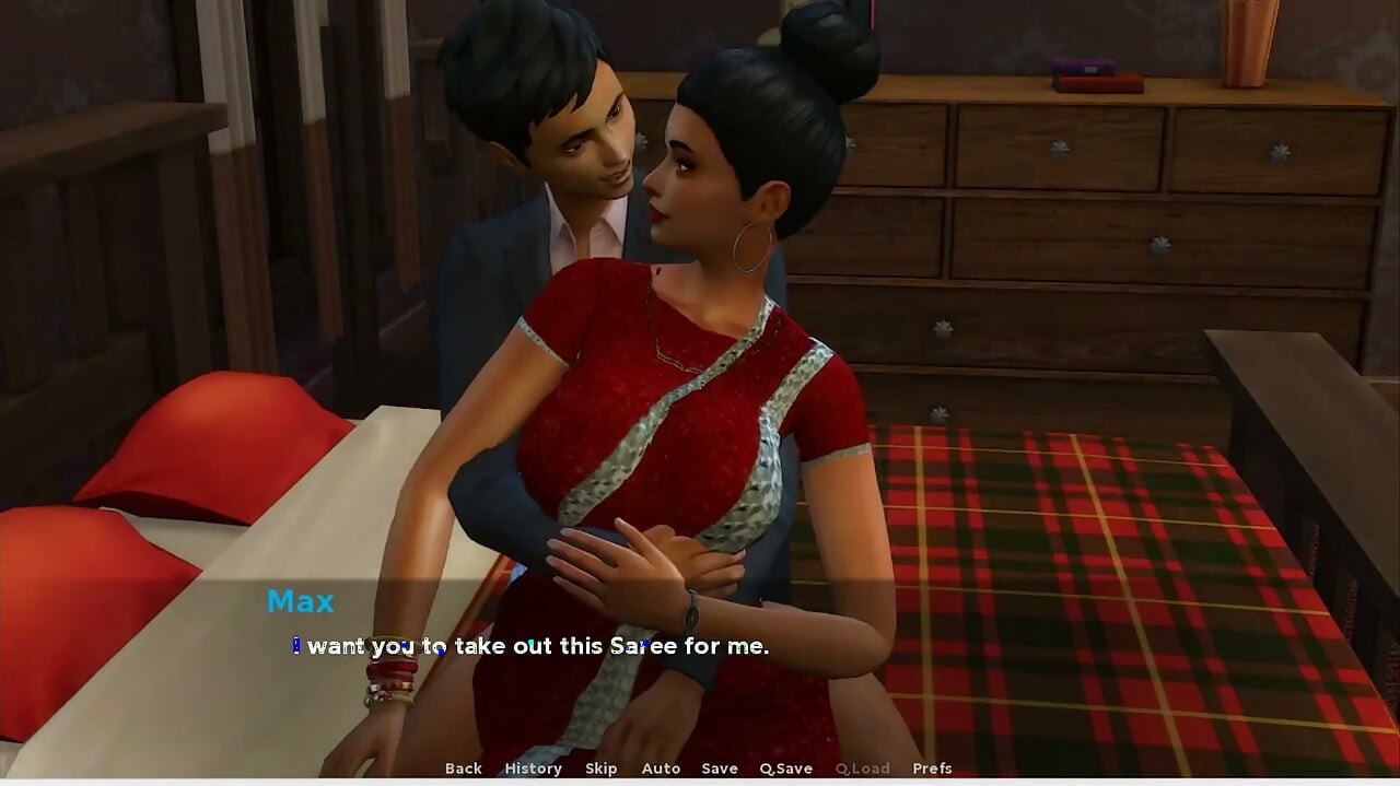 Insimologie - gameplay - jeu de rôle - un sari rouge indien à gros nichons et gros cul baise sa belle-mère avec son beau-fils
