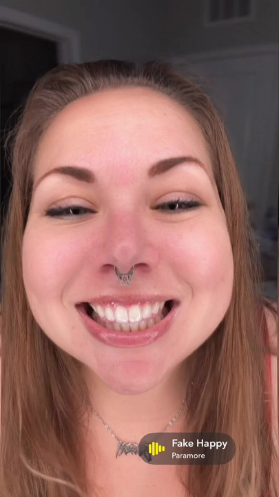 If I smile with my teeth, I bet you believe me