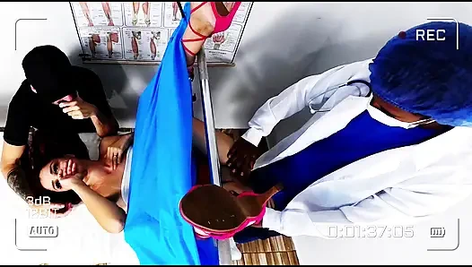 Doctor Fucks Cuckold's Wife in Exam Chair!