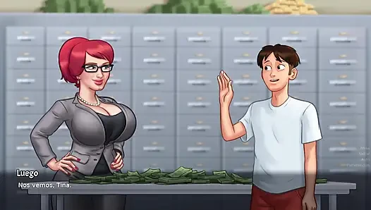 Naughty landlady invites me to fuck in the bank quickly - Summertime Saga