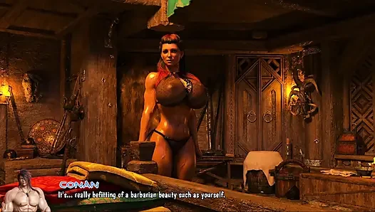 Elysielle schluckt zuerst conans große ladung – chalinora & calista Schaulustige