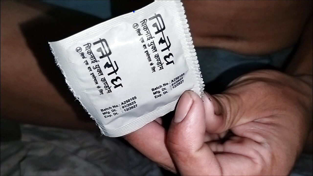 Trying Government's Free Supply Nirodh Condom and Cumshot Inside It Part 1
