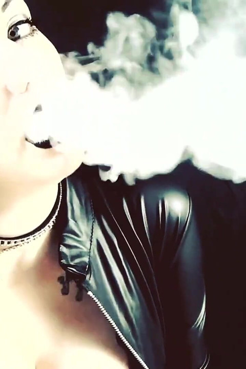 Goth darkside smoking JOI and tease