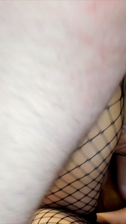 Slut in Fishnet Bodysuit loves hot cum all over her ass and pussy | Clip 2