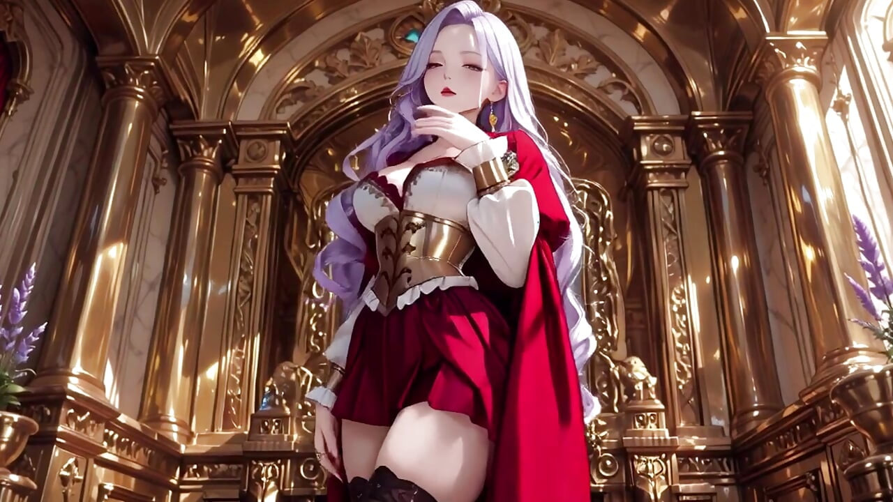 Lazy Coronation on the Golden Throne, Red & White Haute Couture is Insane!