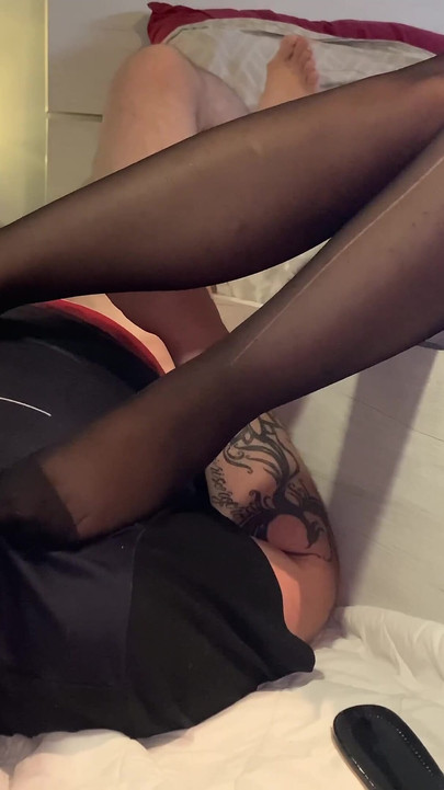 My Slave Is so Submissive to Me That He Licks His Feet and Sucks
