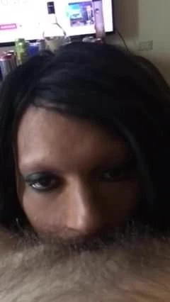 POV party girl sucks cock