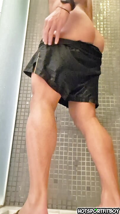 Risky Public Bathroom Jerk Off - Big Hard Cock Stroking Until Massive Cum Almost Caught