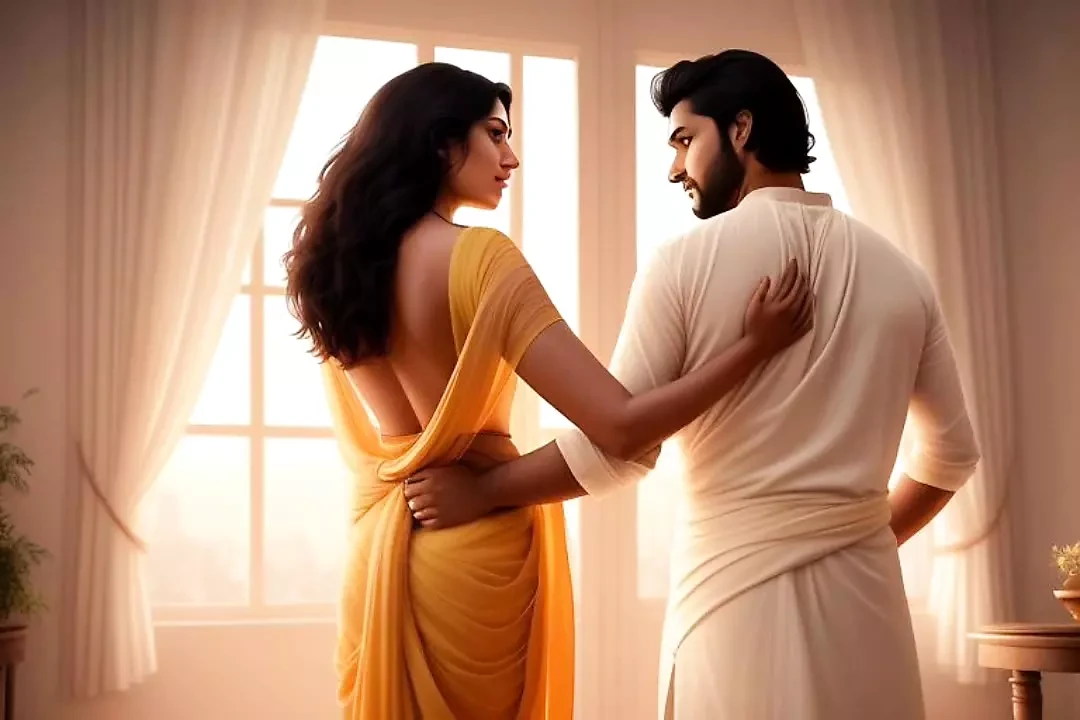 India hermosa cuñada llama a su novio y tiene sexo con trío