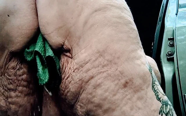 Camping Tramp Asshole Full of Cum Better Wash off in Front of Anyone