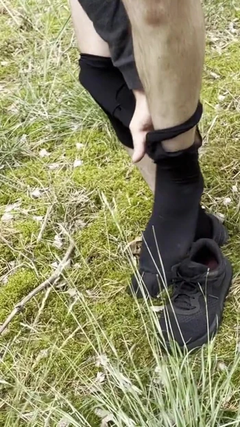 Captivating moment from "Teen boy walk in nature naked for gay daddy big dick pantyhose flash Cut pants"