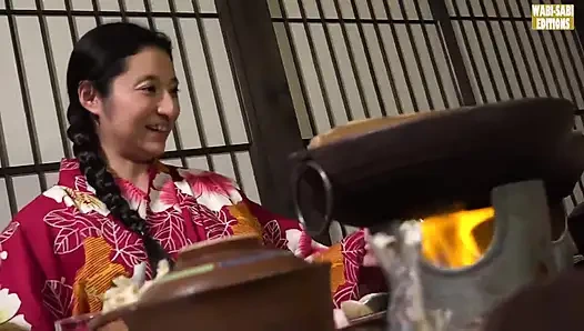 Erotik drama tiyatrosu zarif bir inn proprietress ile şehvetli bir karşılaşma -sahne.2