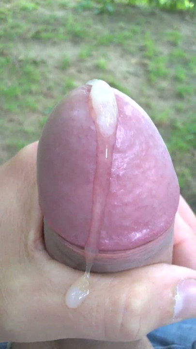 slow cum in garden