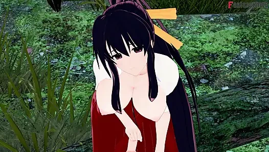 Rias Gremory занимается сексом в кимоно на фестивале - СЕРИЯ БЕЗУМИЕ С RIAD NTR