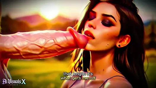 (4K) AI 3D Animated Porn – Latina Baddie Worships Big White Cock (Interracial ASMR) - AI Visuals X