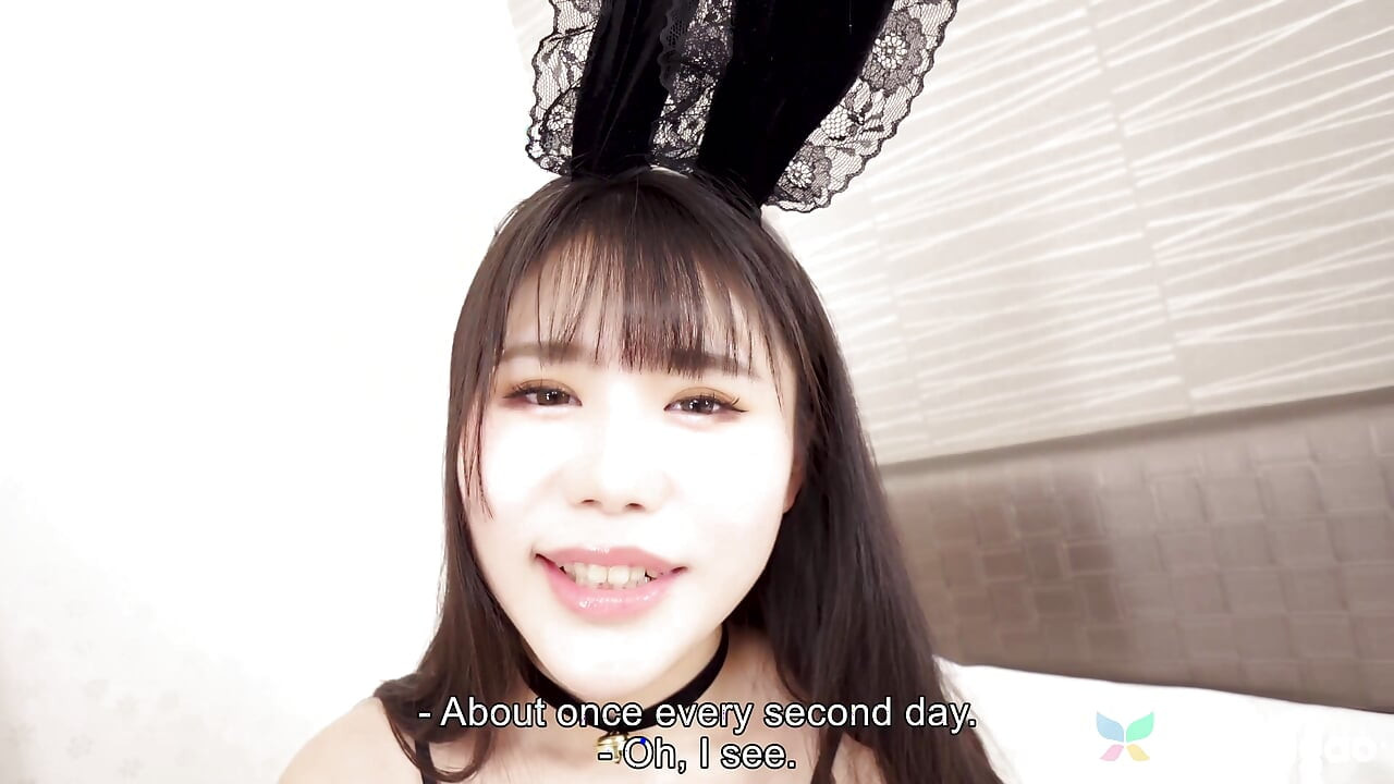 Office Babe Miss Kei Muto Is a Sexy Bunny in Black Lingerie and Bunny Ears