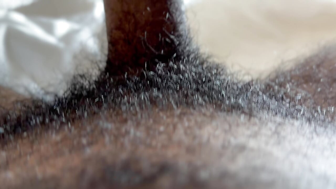 Jerking off big black cock