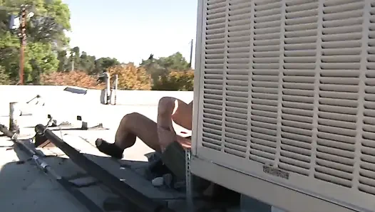 Hot Teen Fucks Her Stepbrother on the Dorm Roof