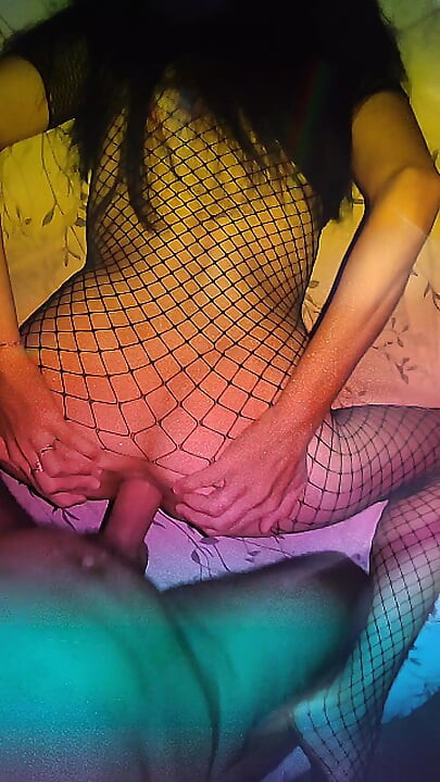 カラーライトを使ったPOVセックス