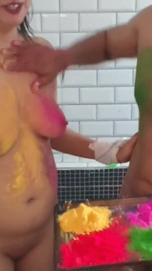 Holi Special Holi with the Bestfriend Saara and fucks her in a nice way | Clip 2