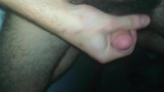Younger boy with big hairy cock hand job cum