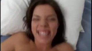 Brooke Ballentine swallow cum in POV scene