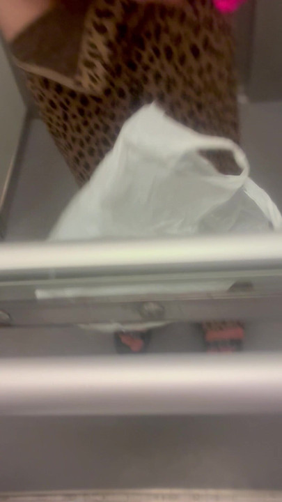 I quickly dildo myself in my elevator