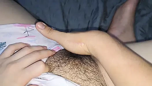 My stepdaughter lets me masturbate her pussy